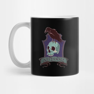 Nevermore: Spooky, Dark Raven Crowing Edgar Allan Poe Gothic Mug